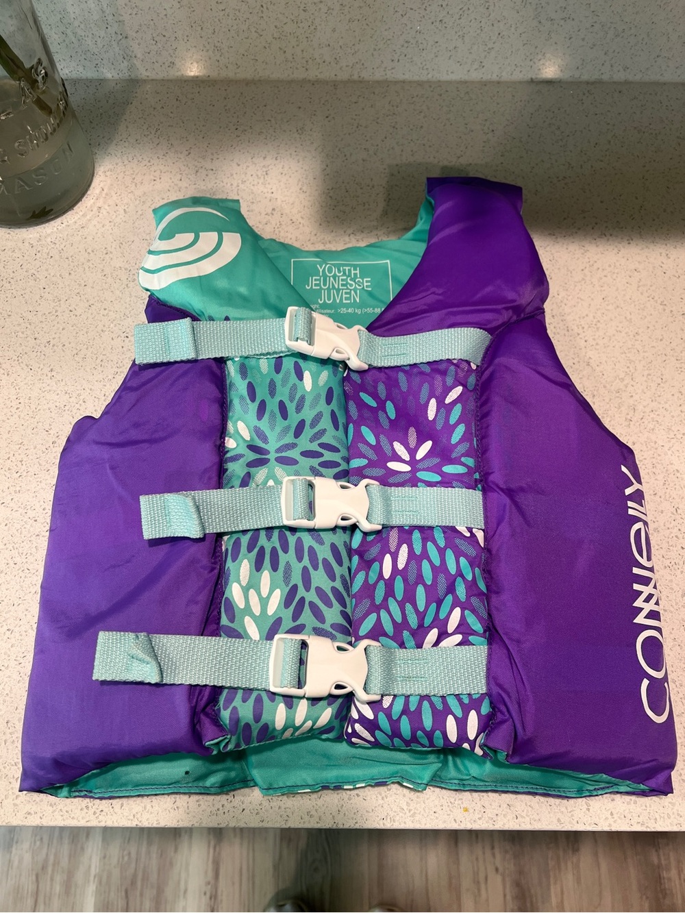 Youth Purple & Teal Swim Rashguard Vest